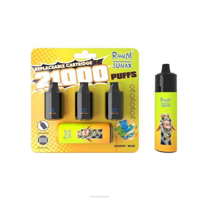 RandM Sunax 21000 luftstrømskontrol pod udskiftelig vape enhed 1 stk L06X268 Vingummibamse - RandM Vape Butik