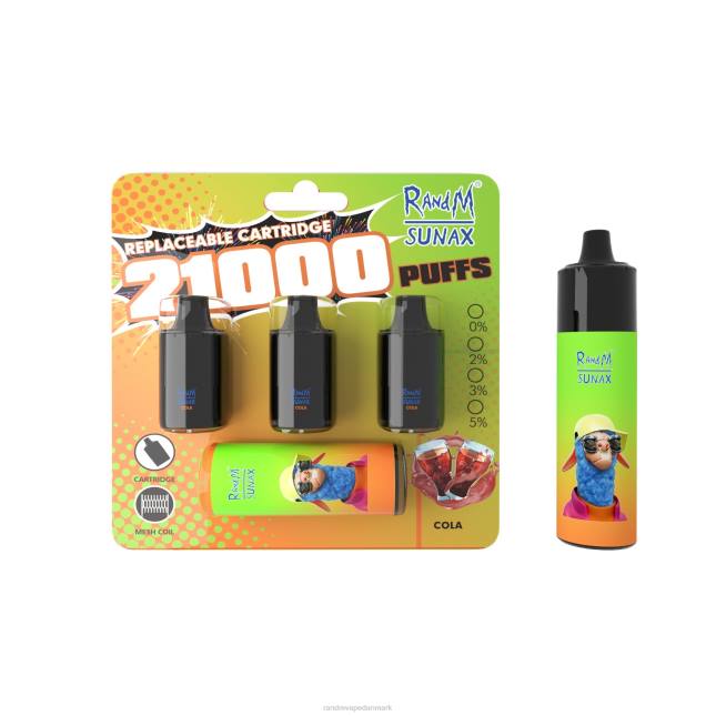 RandM Sunax 21000 luftstrømskontrol pod udskiftelig vape enhed 1 stk L06X276 cola - RandM Disposable Vape