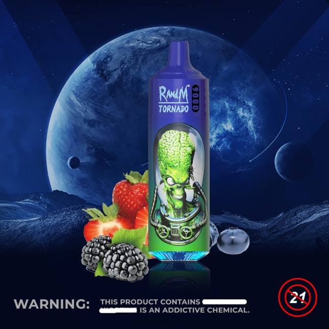 RandM Tornado 9000 vape pod enhed 1 pc version 2 L06X141 blandede bær - RandM Vape DK