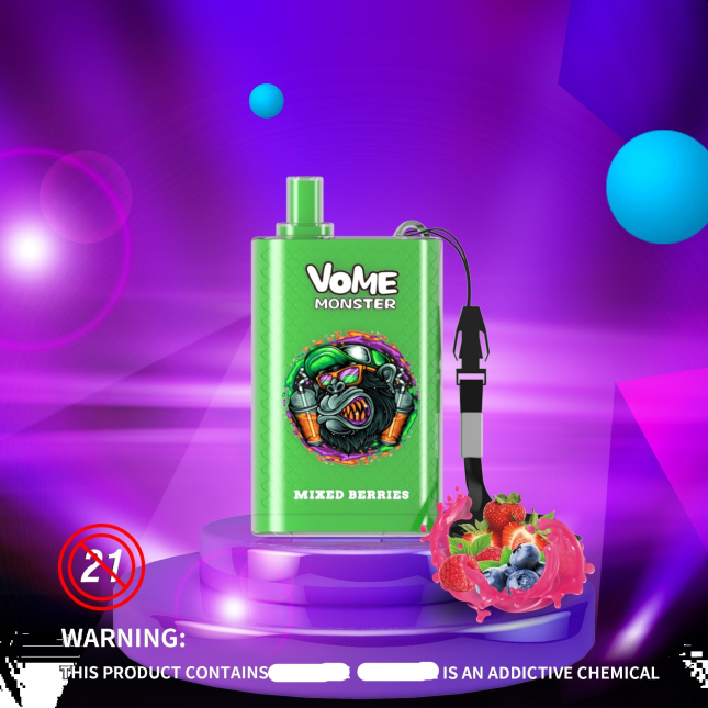 RandM Vome Monster 10000 luftstrømskontrol vape pod enhed 1 stk L06X278 blandede bær - RandM Vape Butik