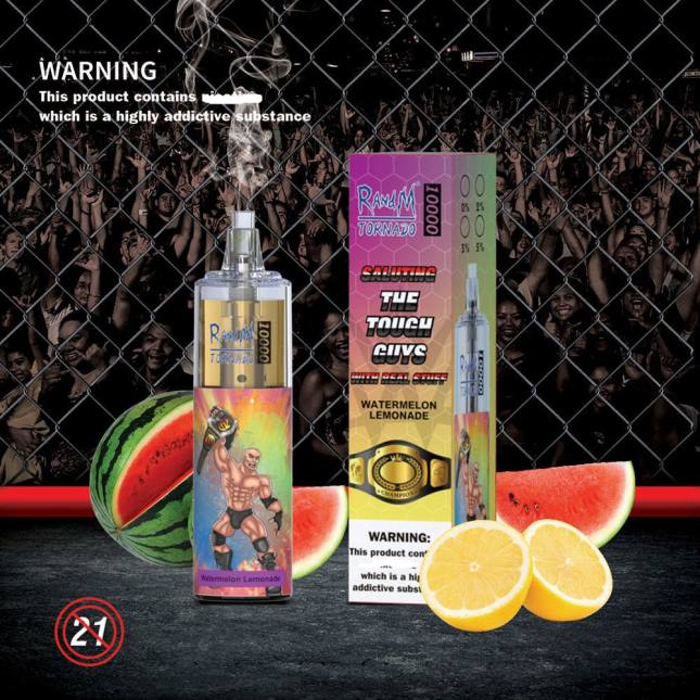 RandM Tornado 10000 luftstrømskontrol vape enhed 1 stk L06X112 vandmelon limonade - RandM Vape Store