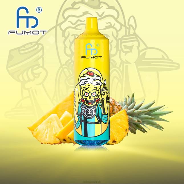 Fumot RandM Tornado 9000 pro vape enhed med batteri og ejuice display version 1 L06X194 ananas - RandM København