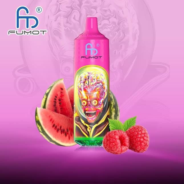 Fumot RandM Tornado 9000 pro vape enhed med batteri og ejuice display version 1 L06X196 hindbær vandmelon - RandM Disposable Vape