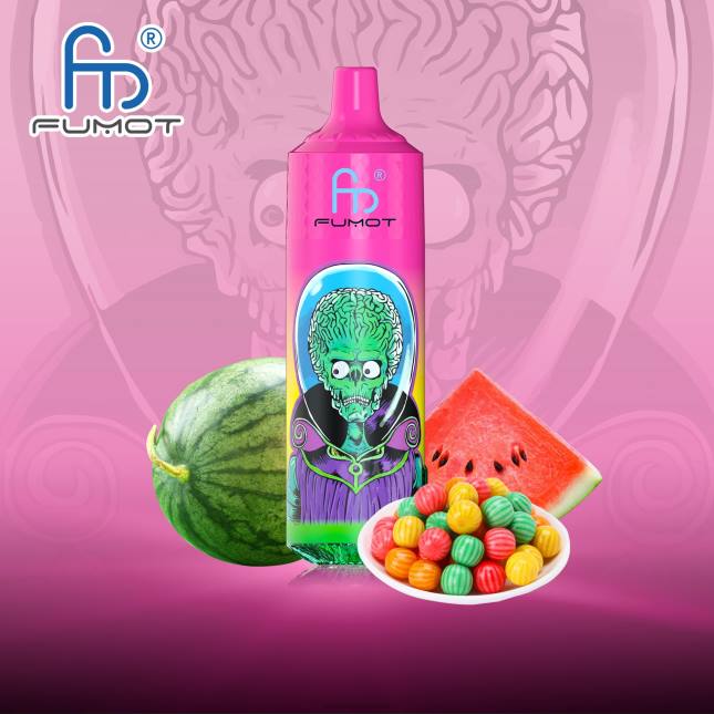 Fumot RandM Tornado 9000 pro vape enhed med batteri og ejuice display version 1 L06X202 vandmelon tyggegummi - RandM Vape Store