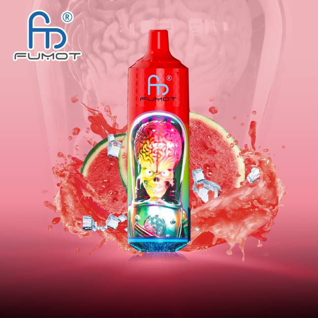 Fumot RandM Tornado 9000 pro vape enhed med batteri og ejuice display version 1 L06X203 vandmelon is - RandM Vape Danmark