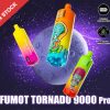 Fumot RandM Tornado 9000 pro vape enhed med batteri og ejuice display version 2 L06X219 halm mango - RandM Smage