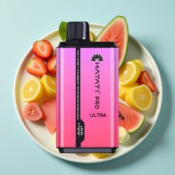 Hayati Pro Ultra 15000 Puffs Frugt Bombe Jordbær Vandmelon Bubblegum 2×12ml 2%