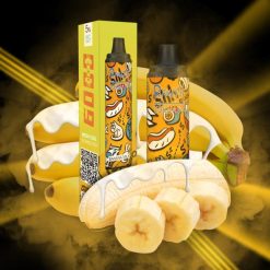 RandM Tornado 6000 luftstrømskontrol vape pod enhed 1 stk L06X288 bananmælk - RandM Vape Butik