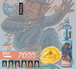RandM Tornado 7000 luftstrømskontrol vape enhed 1 stk L06X170 mango på is - RandM Vape Buy Online