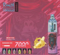 RandM Tornado 7000 luftstrømskontrol vape enhed 1 stk L06X172 bananis - RandM Vape Store