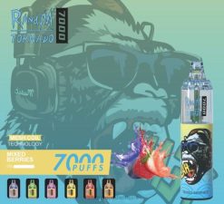 RandM Tornado 7000 luftstrømskontrol vape enhed 1 stk L06X176 blandede bær - RandM Disposable Vape